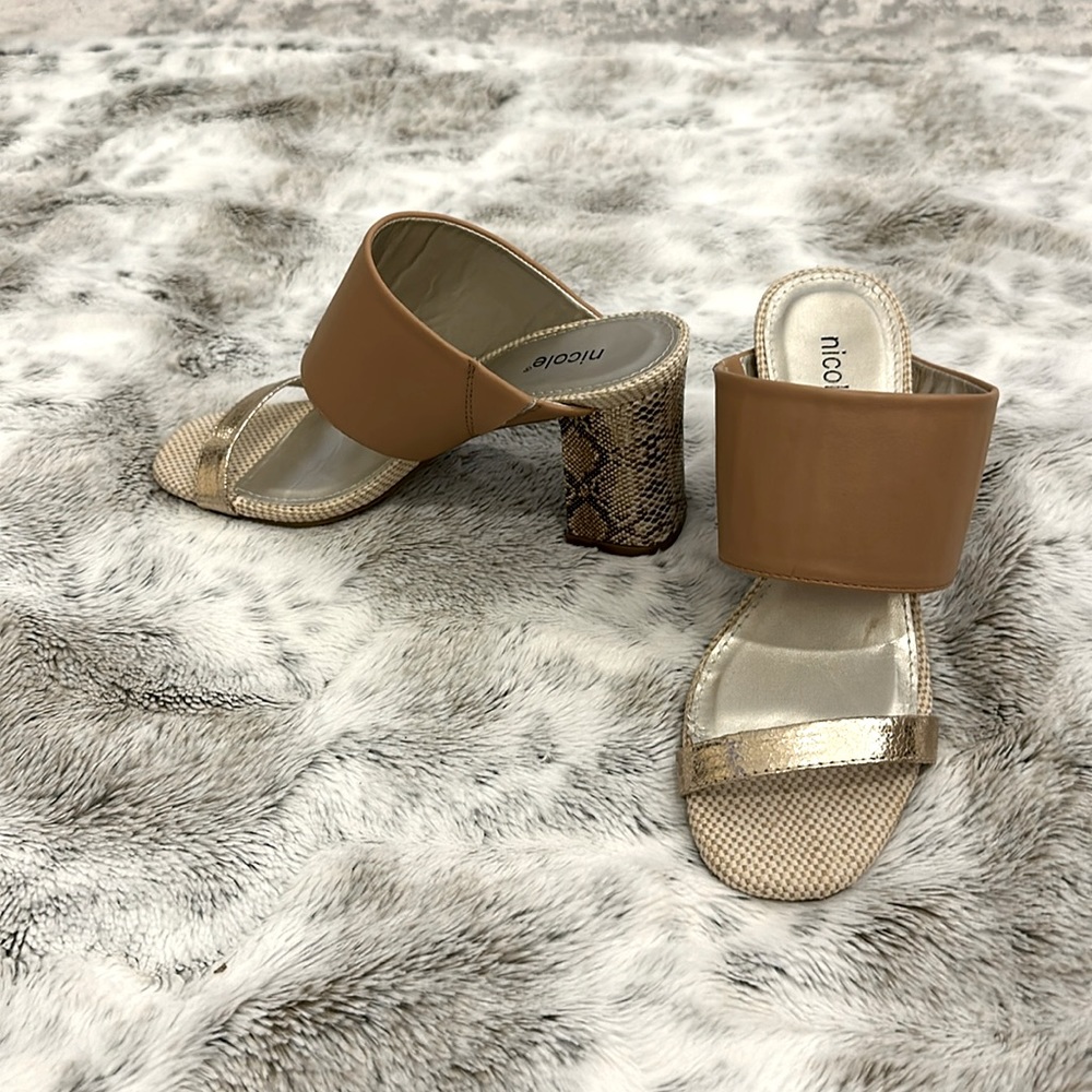 Nicole mule with 3 inch heel.
